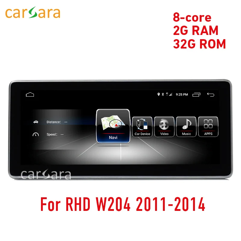 Правый руль W204 facelift Android радио 2 Гб RAM 32 ГБ ROM 10 25 дисплей GPS навигация Радио