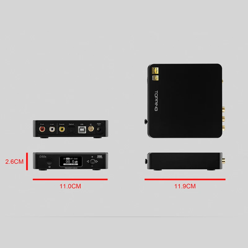Топ D50S Bluetooth 5 0 ES9038Q2M CSR8675 DSD512 Hifi USB ЦАП предусилитель XU208 аудио стерео приемник