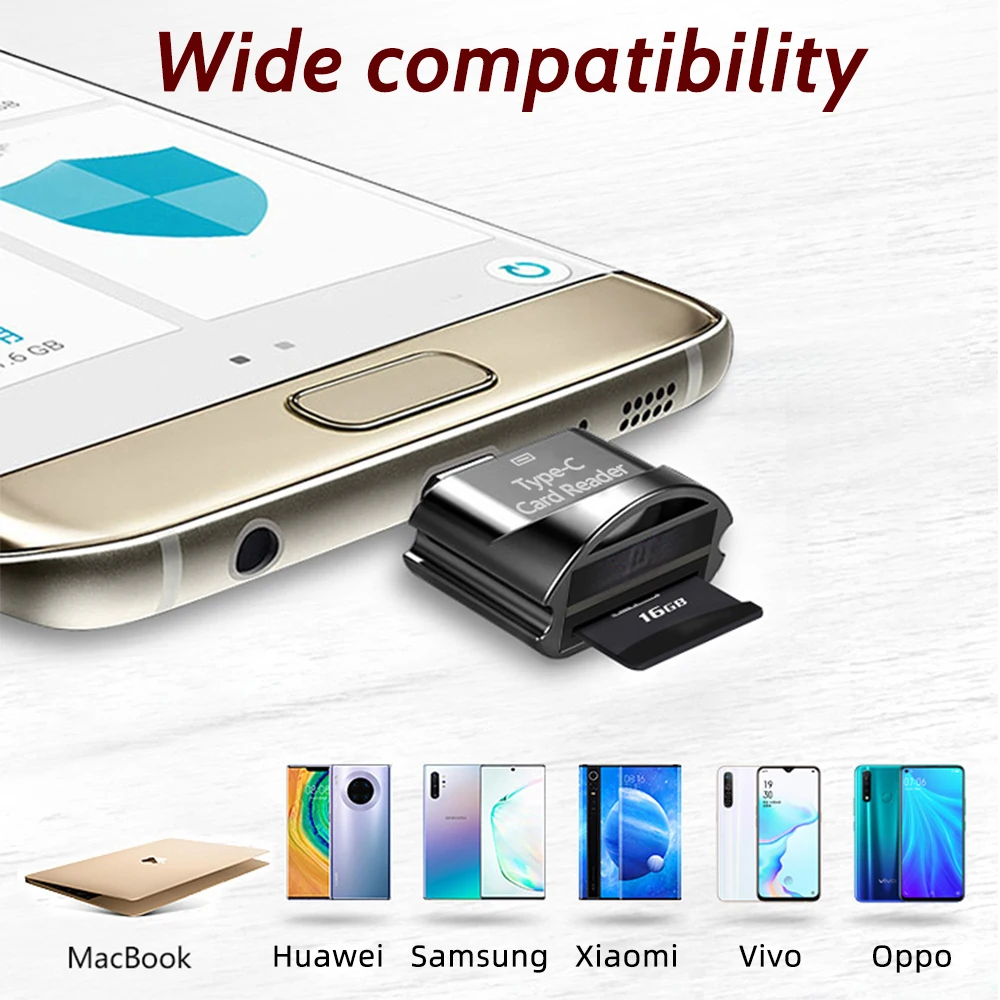 anmone usb type c tf кардридер мини otg адаптер m