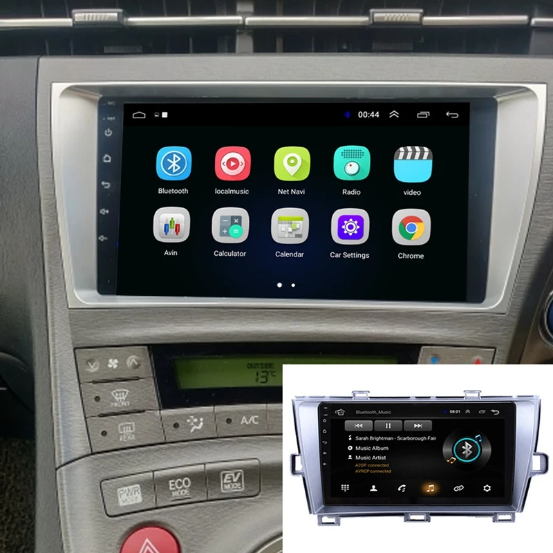 

Car Radio 9 Inch Hd Car Mp5 Multimedia Player Android 8.1 Gps Navigation Wifi Bluetooth for Toyota Pruis 2009-2013