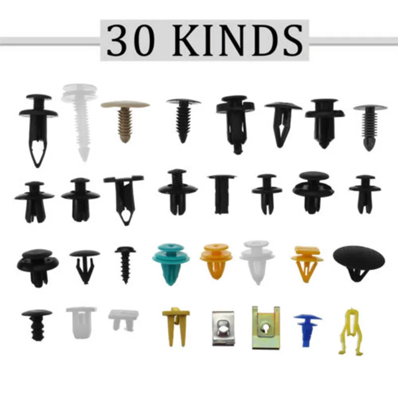 

2500Pcs Fastener Clips Accessory Mixed Auto Trim Rivet Panel Black Trains