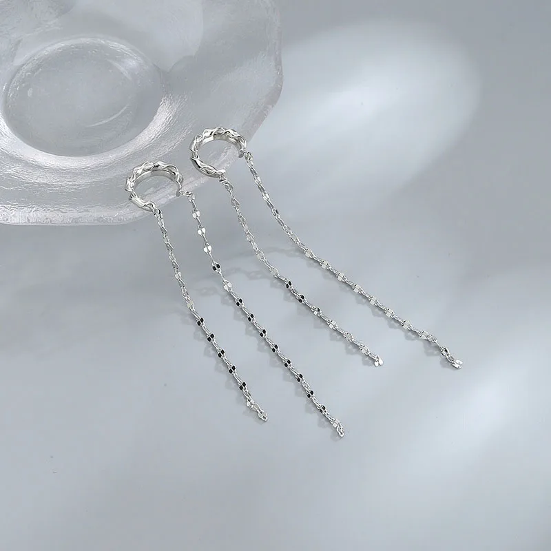 

1pc Fashion Earrings Jewelry Personality Metal Ear Clip Chain Tassel Earrings For Women Gift Pendientes Ear Cuff Caught In Cuffs