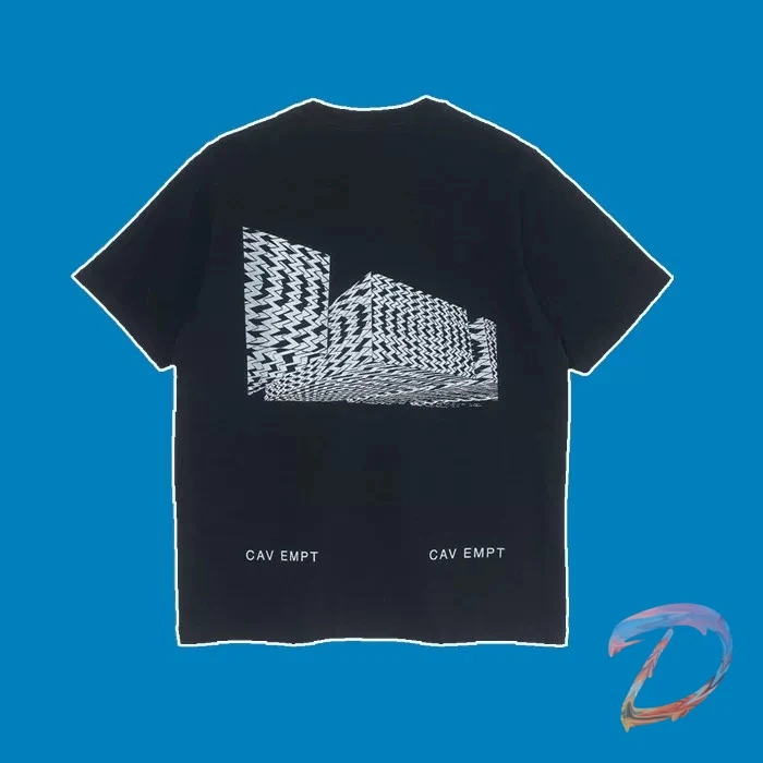 

Japanese CAVEMPT 4D Magic Print T Shirt Men Women High Quality Geometric Design Tees C.E. Fashion Casual Short Sleeve T-shirts