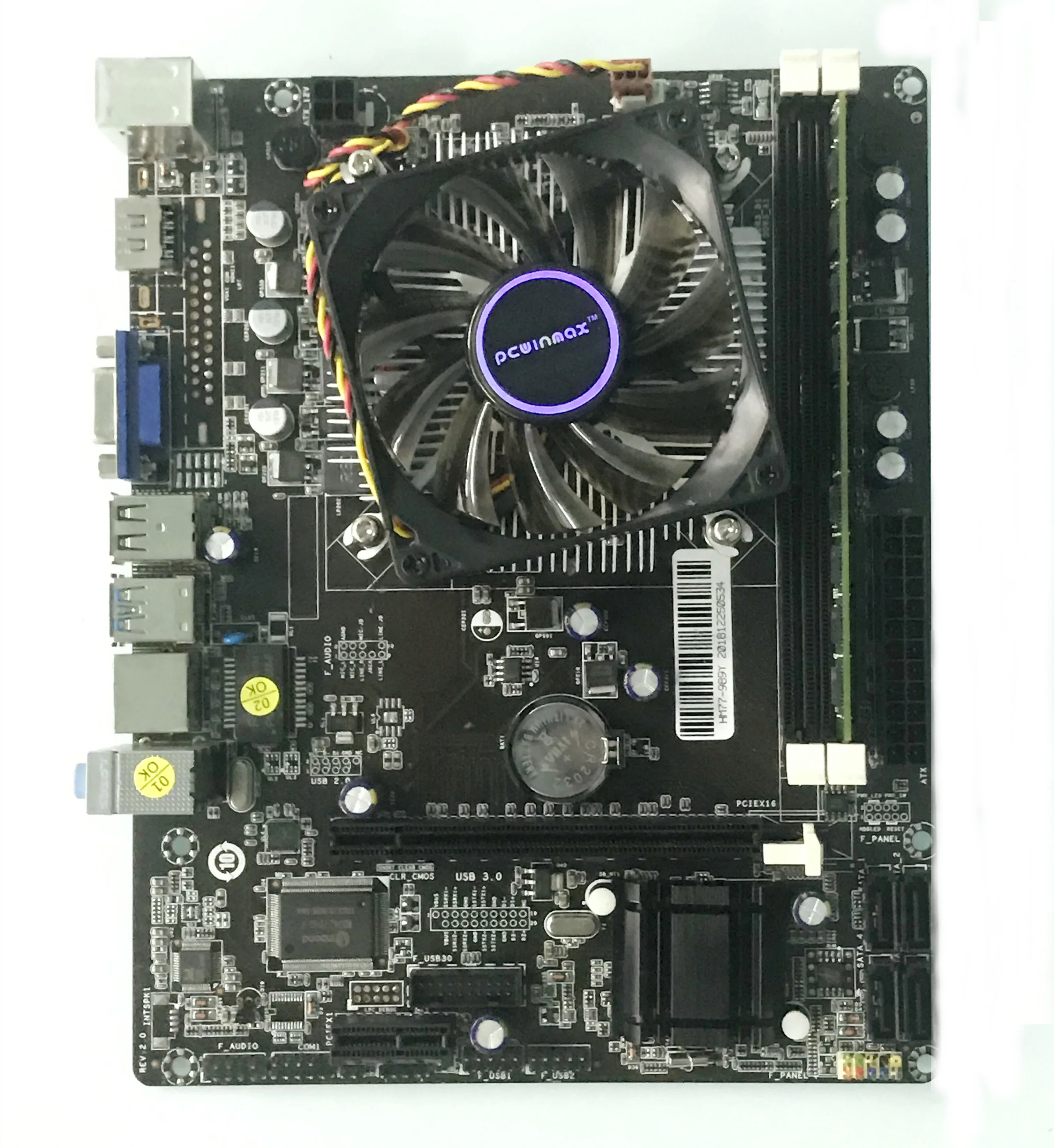 PCWINMAX комплект материнской платы. Материнская плата PGA989 HM77 или HM76 Micro-ATX с процессором i5-3230M. Оперативная память DDR3 4G, вентилятор