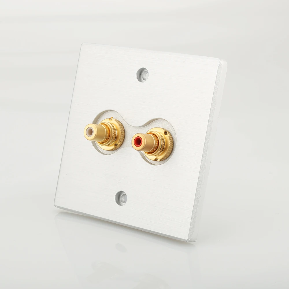 Hi Fi аудио для домашнего кинотеатра с позолотой 2 способа настенный RCA разъем Hifi rca
