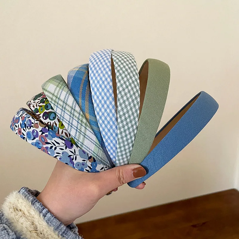 

Женская винтажная повязка на голову, элегантная повязка на голову в клетку, тиара в Корейском стиле, аксессуар для волос, 2020