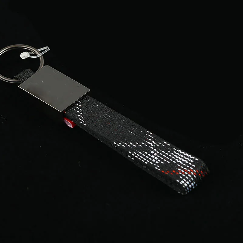 10 шт./лот автомобильный модный титановый сплав + ткань шотландский тартан брелок