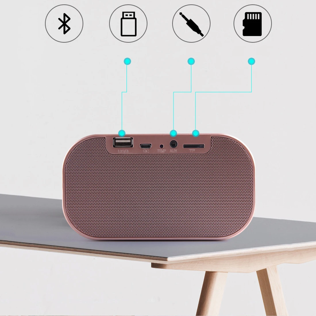 Светодиодный Будильник с FM-радио 1 шт. беспроводной Bluetooth-совместимый динамик