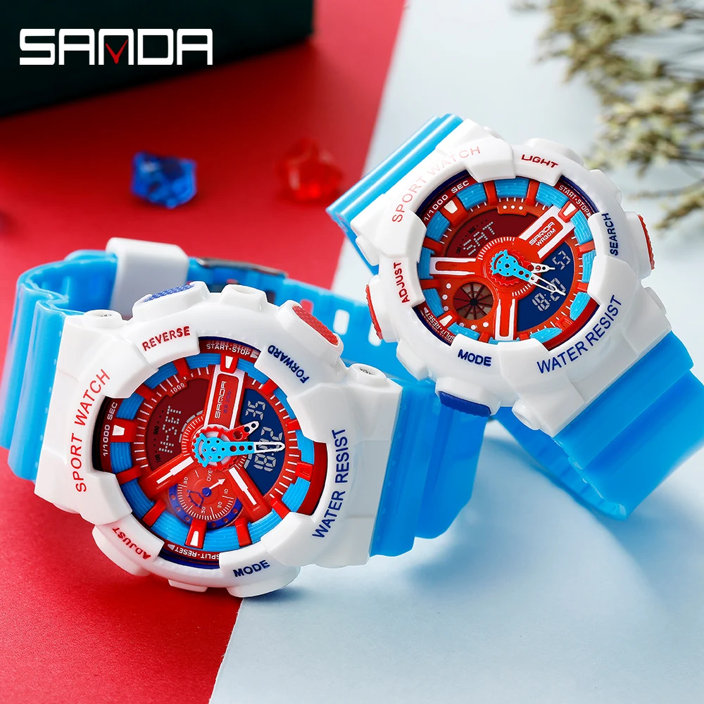 

SANDA New Men's and women's watches LED Digital Watch G Outdoor Multi-function Waterproof Military Sports Watch Orologio da uomo