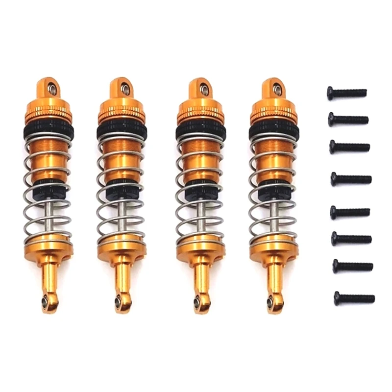 

4Pcs Adjustable All Metal Shock Absorbers Damper for Wltoys 144001 124019 124018 RC Car Upgrade Parts Accessories
