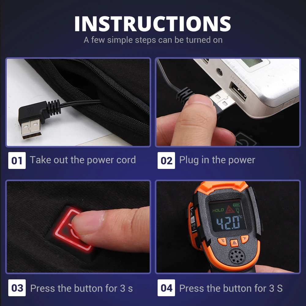 

Winter Motorcycle Heated Underwear Set Men USB Electric Heating Jacket Suit Women Riding Thermal Jacket Touring Shirt Top S-4XL