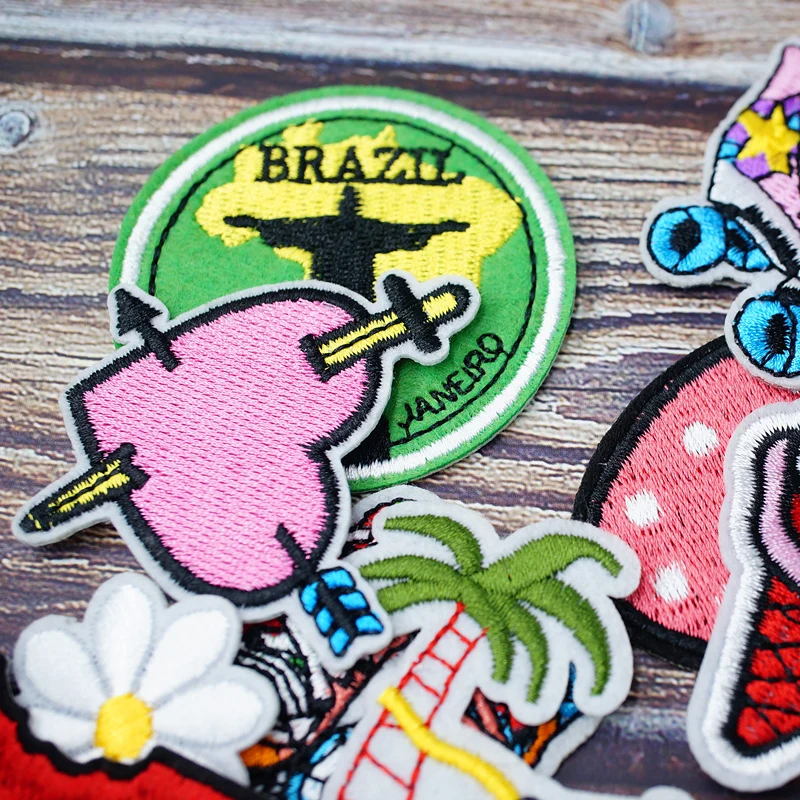 Радужные Туфли С КАКТУСОМ сделай сам патчи вышивка для футболки металлические