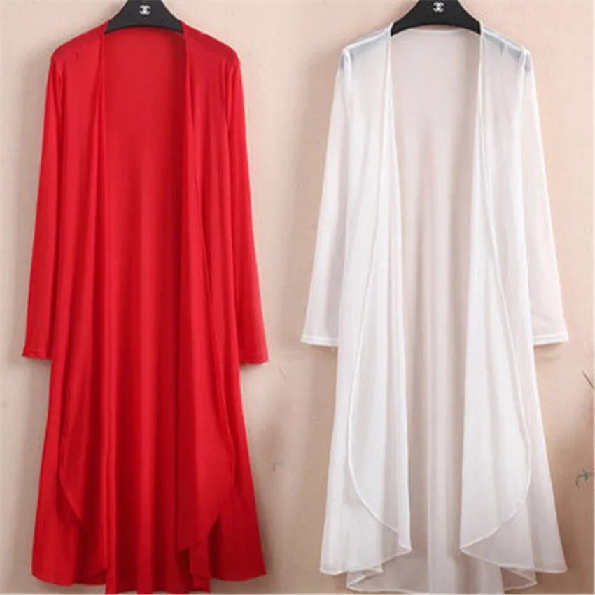 

2021 Fashion Summer Women Long Sleeve Mesh Cardigan Blouses Thin Blousas Sun Protection Clothings Coat Lady Beach Shirts WZ1409