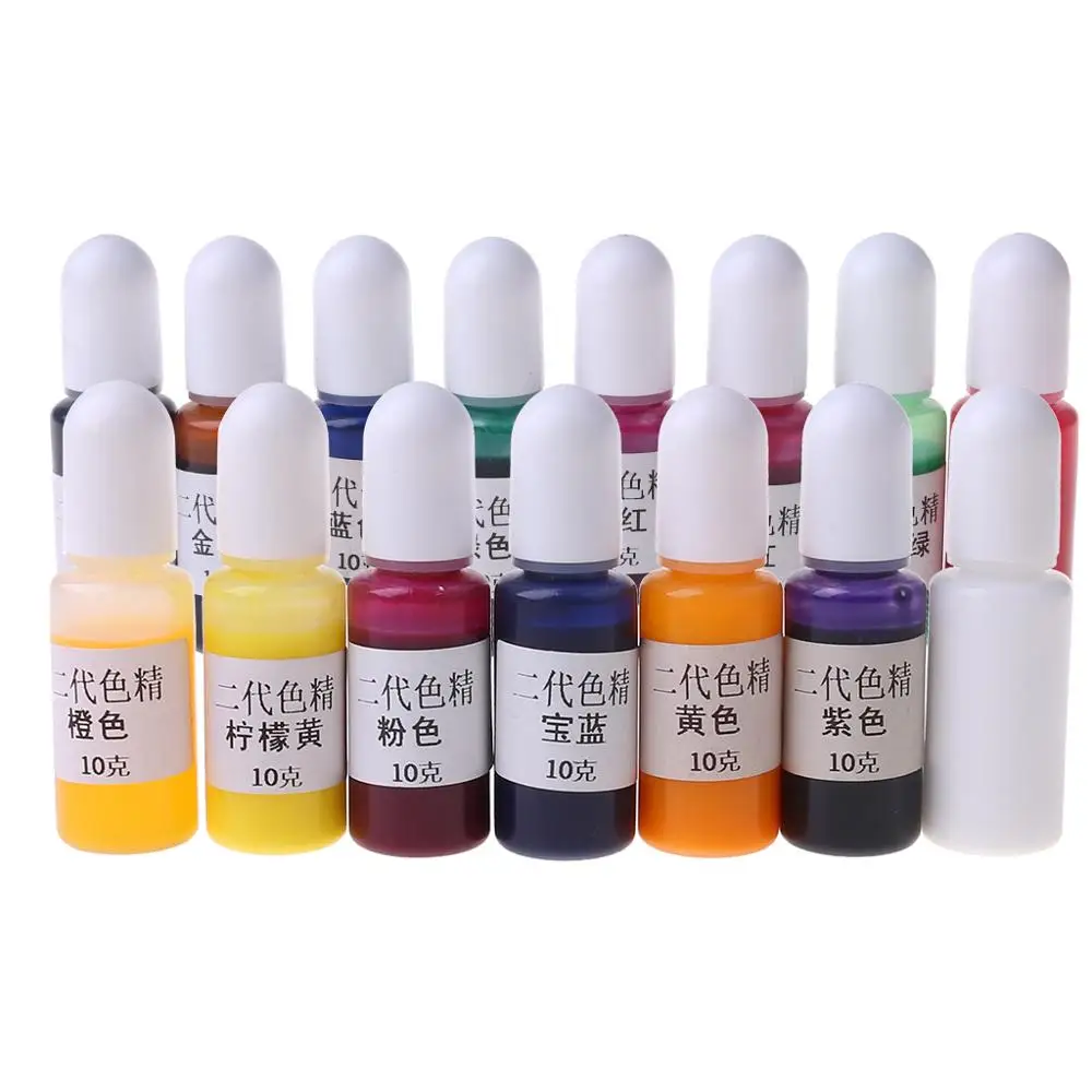 

15 Colors Epoxy Pigment Translucent Liquid Resin Colorant Each 0.35oz Epoxy Resin for Resin Jewelry DIY Crafts