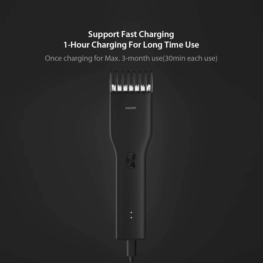 Xiaomi ENCHEN USB перезаряжаемая Мужская салонная машинка для стрижки бороды Керамический Резак Профессиональная беспроводная IPX7 Водонепроницаемая машинка для стрижки волос