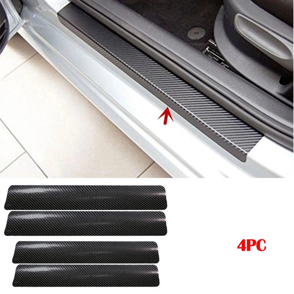 Новинка 4 шт. 3D наклейка из углеродного волокна защита от царапин автомобильные