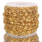 Цепочка для носа, 1 м, из нержавеющей стали, 5 мм, в стиле панк, хип-хоп, ювелирное ожерелье ручной работы