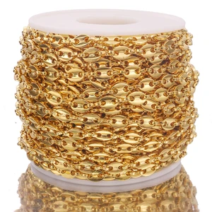 Цепочка для носа, 1 м, из нержавеющей стали, 5 мм, в стиле панк, хип-хоп, ювелирное ожерелье ручной работы