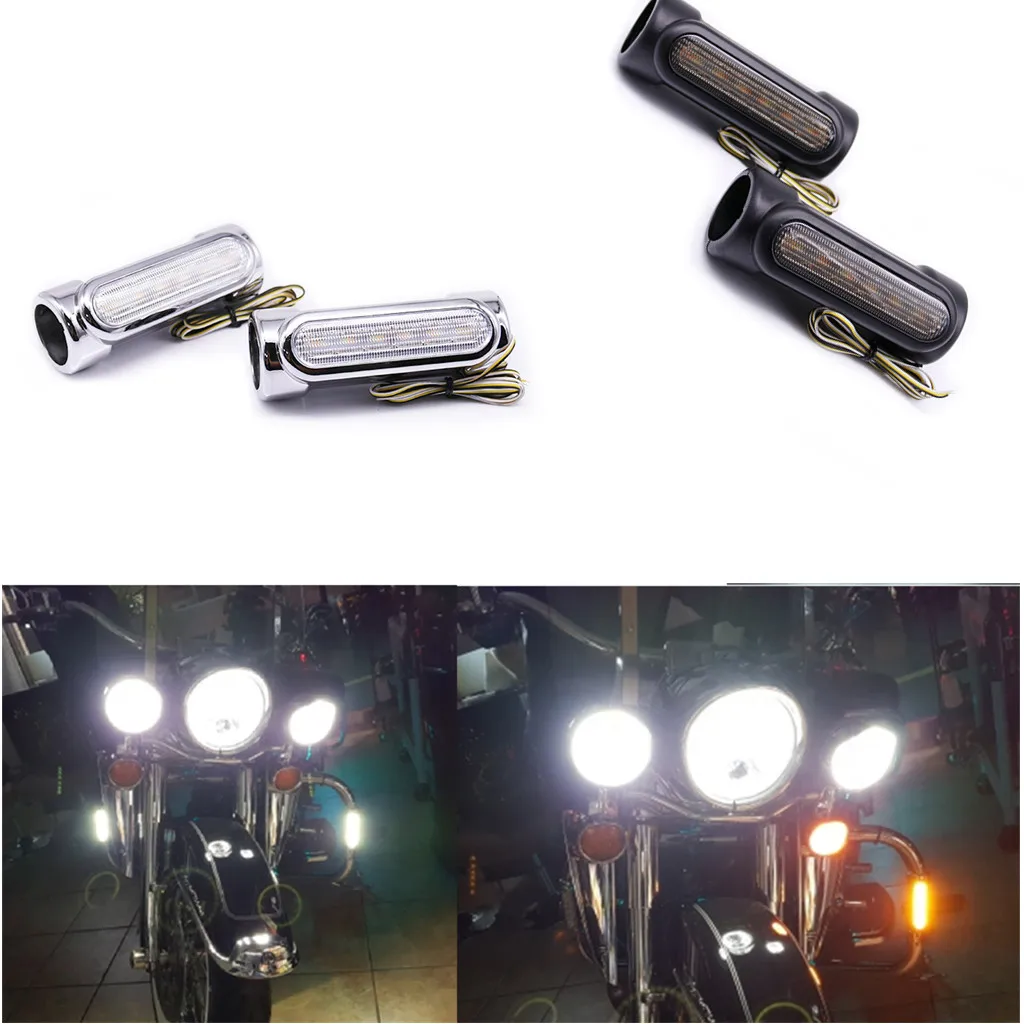 1 пара уличный Glide светодиодный светильник для защиты двигателя s Белый Янтарный 3