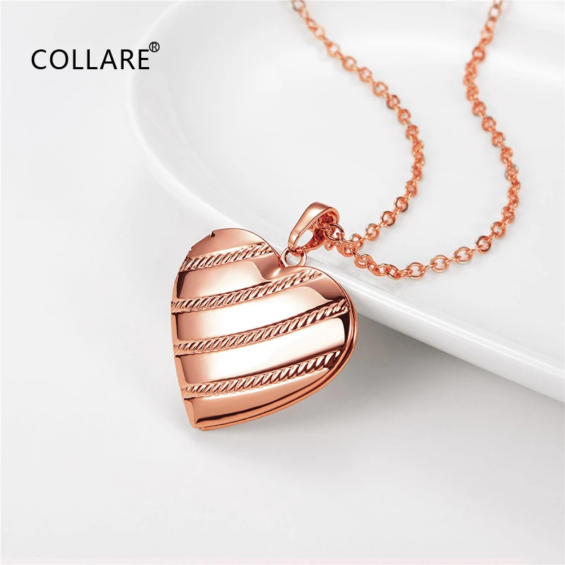 Ожерелье-медальон Collare P300 с фотографией из нержавеющей стали цвета розового