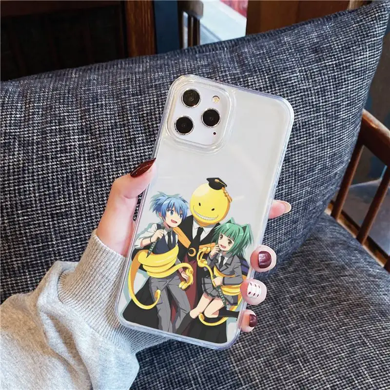 

Assassination Classroom Phone Case Transparent for iPhone 12 11 mini pro XS MAX 6 6S 8 7 Plus X 5S SE 2020 XR