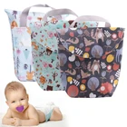 Водонепроницаемая сухая сумка для новорожденных, 6 цветов, милые тканевые подгузники, сумка для пеленок, многоразовые Большие Детские аксессуары