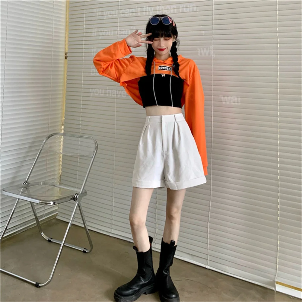 

2021 New Summer Over Sized Hoodies Zipper Loose Hip Hop Women Sweatshirt Casual Loose Tops Street Wear Harajuku Pullovers Kpop
