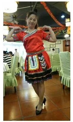 Новый размера плюс для женщин и девочек Красный древний традиционный китайский