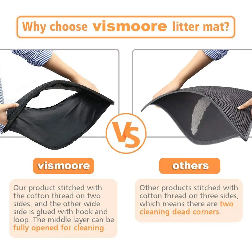 Большой размер кошачий коврик для туалета Двухслойный дизайн водонепроницаемый