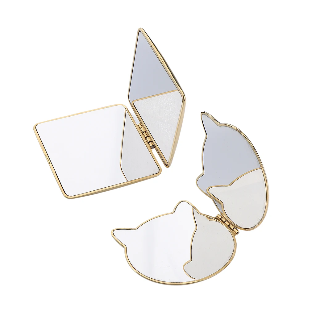 Зеркало для макияжа с милым котом портативная Компактная сумка косметические