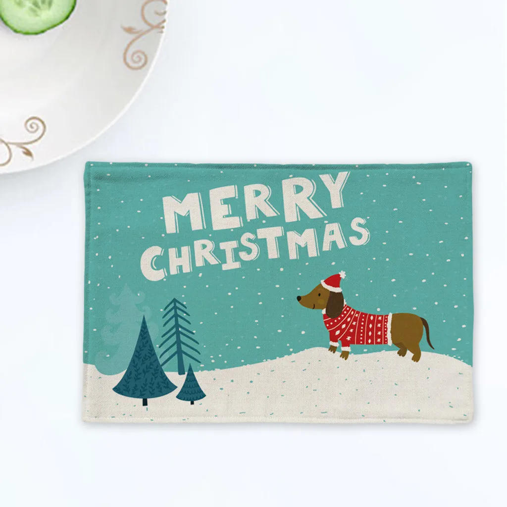 Christmas Table Placemat Restaurant Hotel Creative Household Goods for dining table Xmas Decorations for home set de table F916