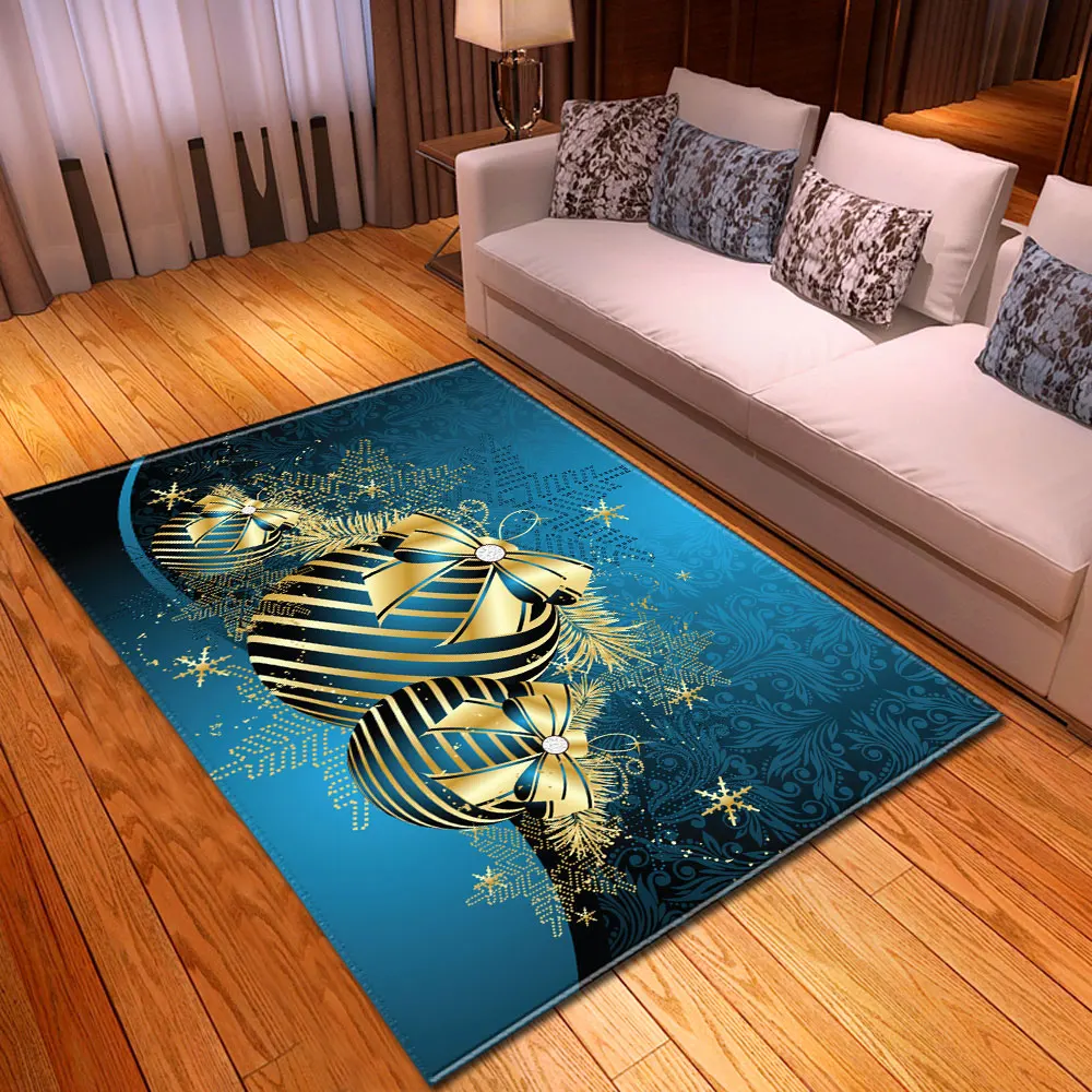 Веселый Рождественский коврик для детской комнаты мягкий фланелевый игровой