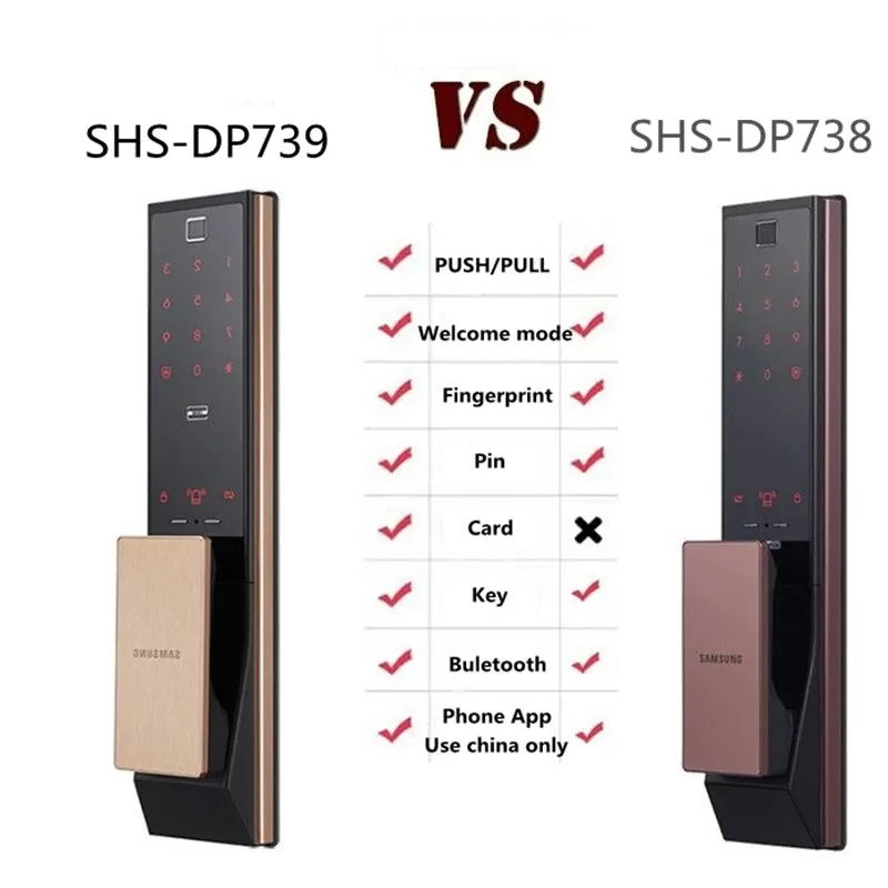 SAMSUNG цифровой отпечаток пальца Bluetooth дверной замок без ключа SHP-DP738/SHP-DP739 английская версия большой Eurp Moritse