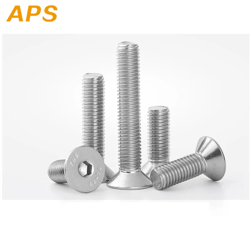10/50pcs CM M2 M2.5 M3 M4 M5 M6 304 stainless steel Hex Hexagon Socket Ultra Thin Super Low Flat Wafer Head Allen Cap Screw Bolt |