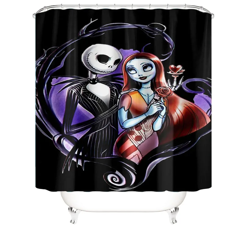 halloween printed shower curtain set bath mat bathroom waterproof curtains non slip carpet durable toilet cover bathtub decor free global shipping