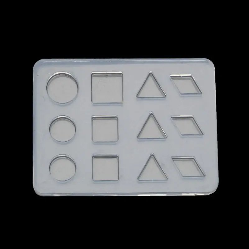 

Geometric Round Square DIY Stud Earrings Silicone Resin Mold Jewelry Making Tool