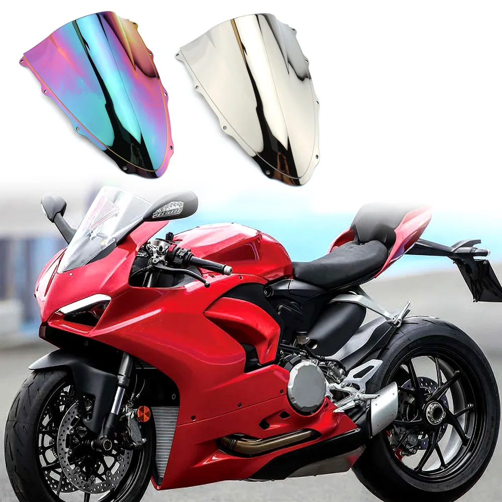 

New Motorcycle Black ABS Double Bubble Windshield Fairing Windscreen Screen For Ducati 1299 1299S Panigale 959 2015-2019