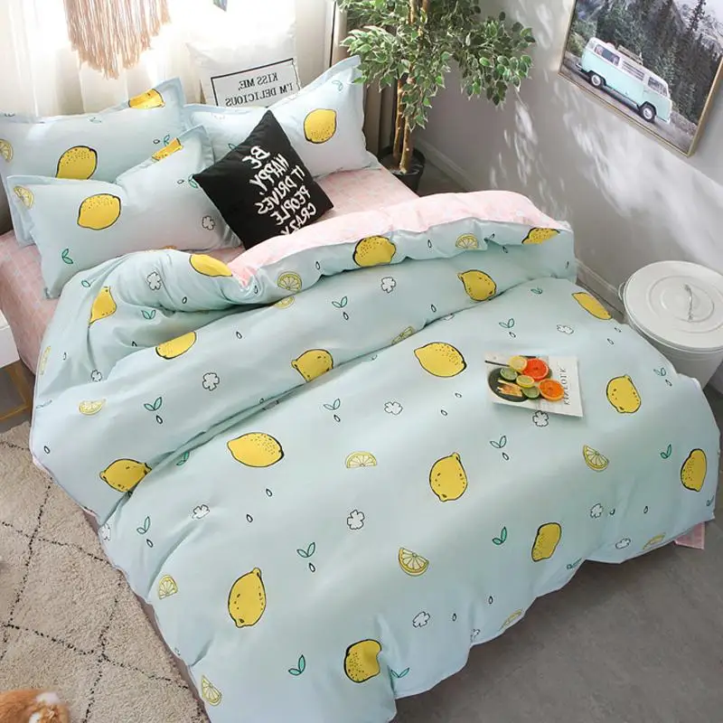 Комплект постельного белья из 56 предметов с изображением лимона звезд