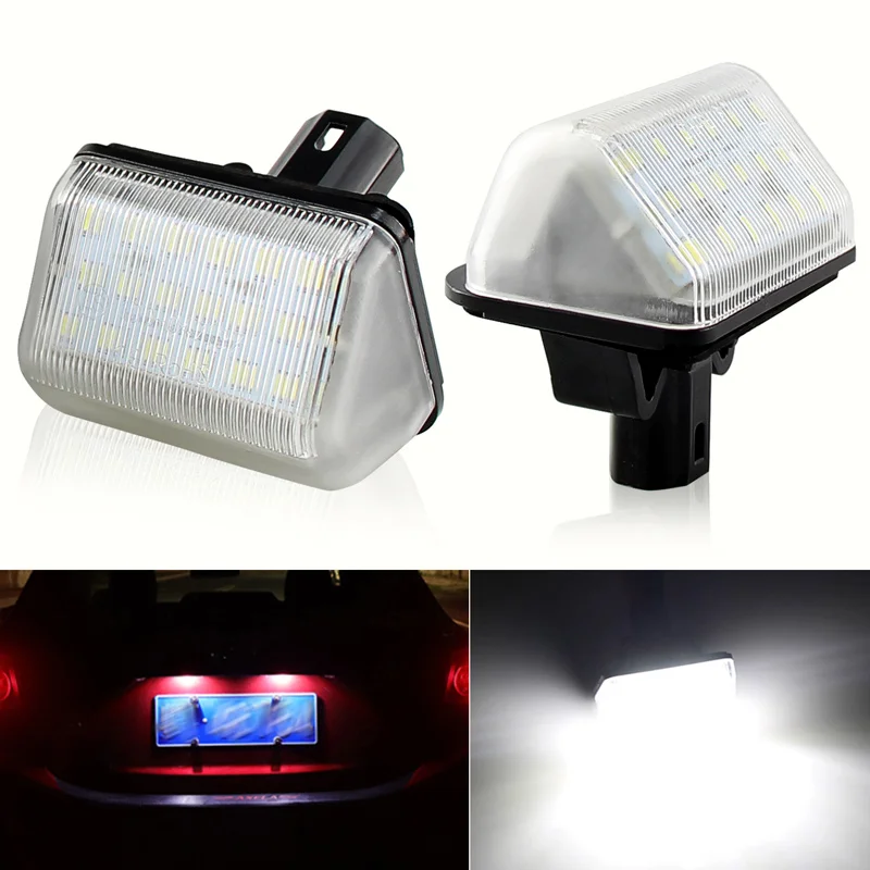 2pcs LED CANBUS Number License Plate Lights For Mazda 6 2003 2004 2005 2006 2007 2008 for Mazda CX-5 CX-7 Auto Lamp Xenon White