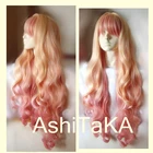 Длинный волнистый светильник к Macross F Sheryl Nome светлый Розовый мечта Омбре термостойкий косплей костюм парик + трек + Кепка