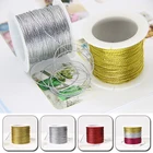 Золотистый Серебристый шнур нить веревка шнур ремешок 20 метров швейные нитки DIY ожерелье браслет веревка этикетка линия подарочная упаковочная веревка
