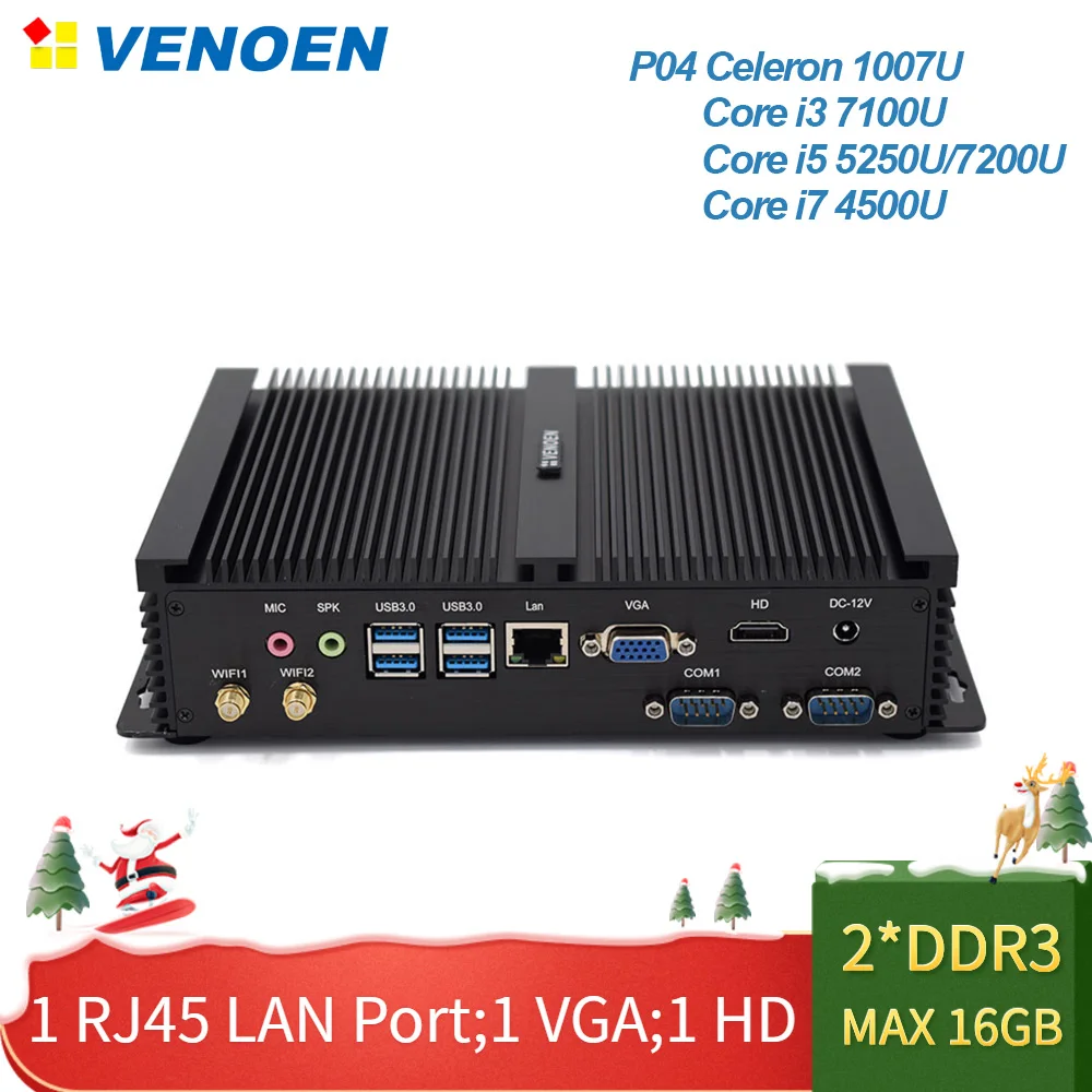 Двухдиапазонный Wifi 4G Intel Core i3 i5 i7 4500U 7200U 5250U Мини компьютер и настольный ПК