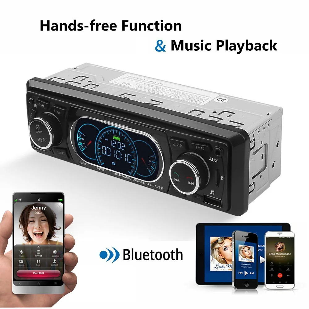 ESSGOO 1 din Bluetooth автомобильное радио MP3-плеер автомагнитола автозвук FM-радио