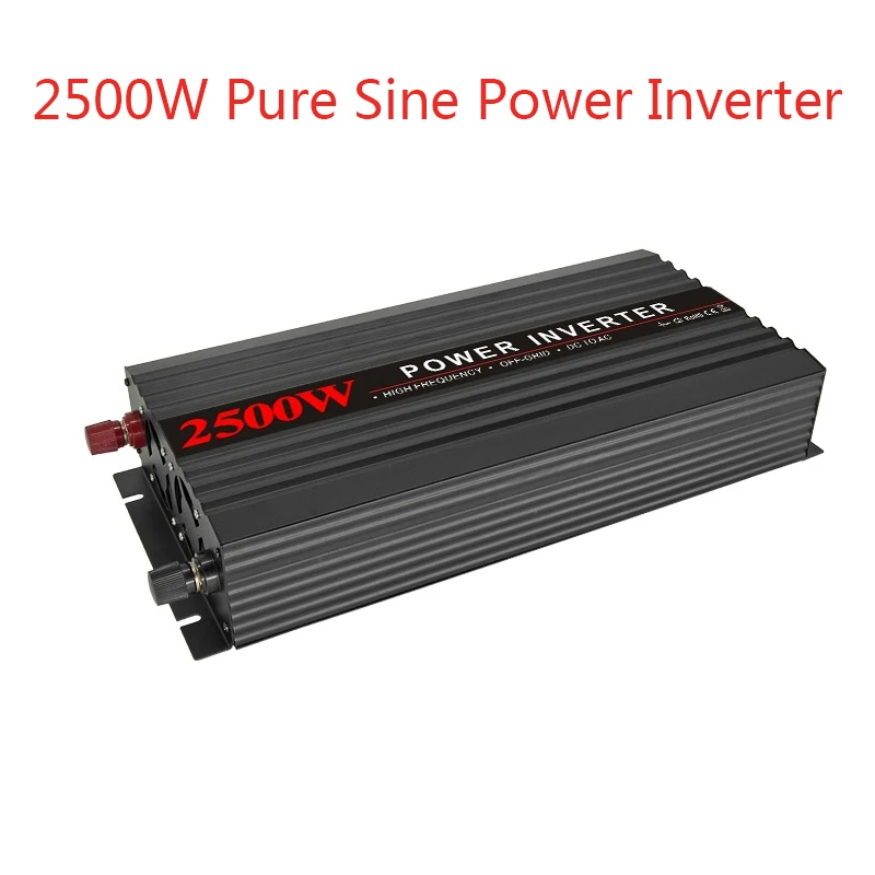 

2500W 2.5KW Pure Sine Wave Inverter DC to AC Off Grid Power Inverter Car Converter Voltage Transformer for Night Camping