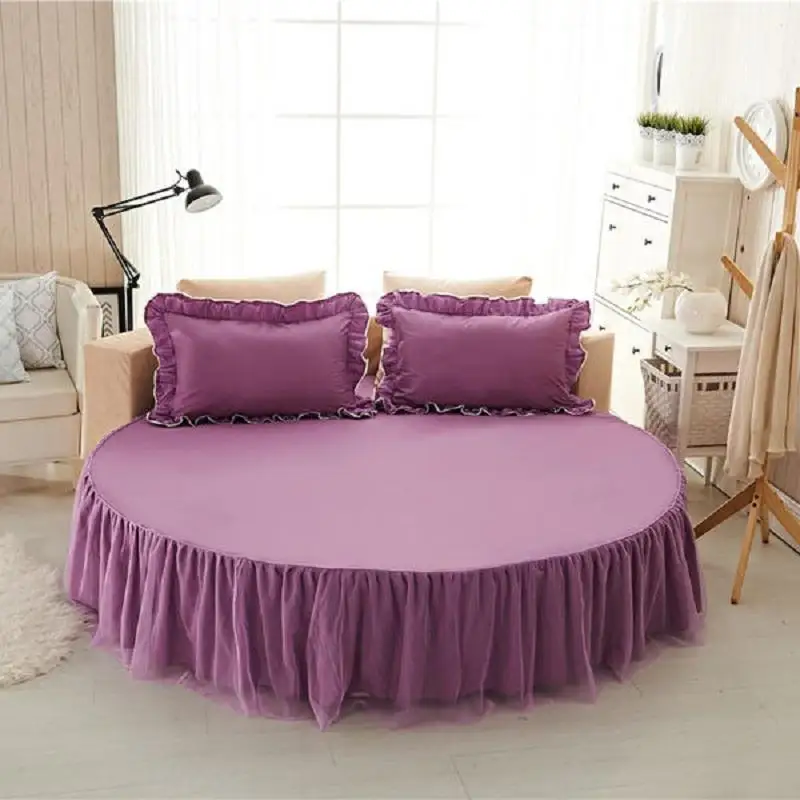 

Bed Linen and Pillowcase Bedding Set Home Flat Sheet Round Mattress Cover Bedspread 2.2m 2.0m Luxury Style 2020 Wholesale