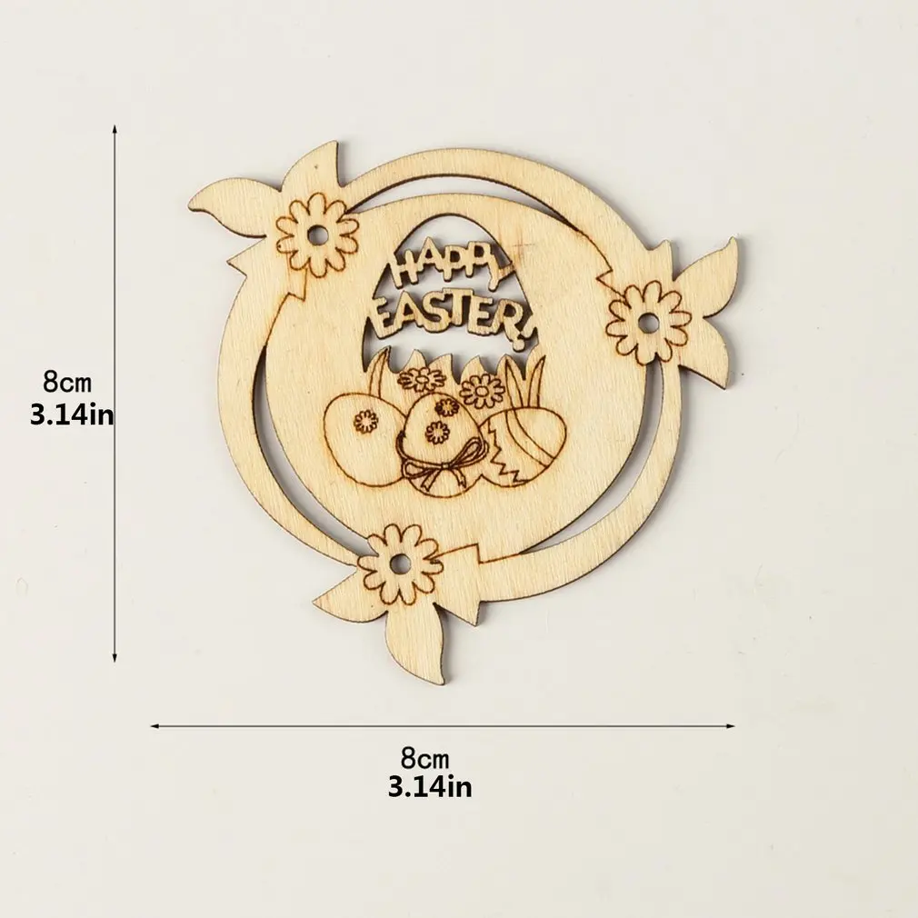 

JM01165 Wooden DIY Egg Pendant Easter Home Decoration DIY Egg Pendant Creative Wooden Crafts Decoration