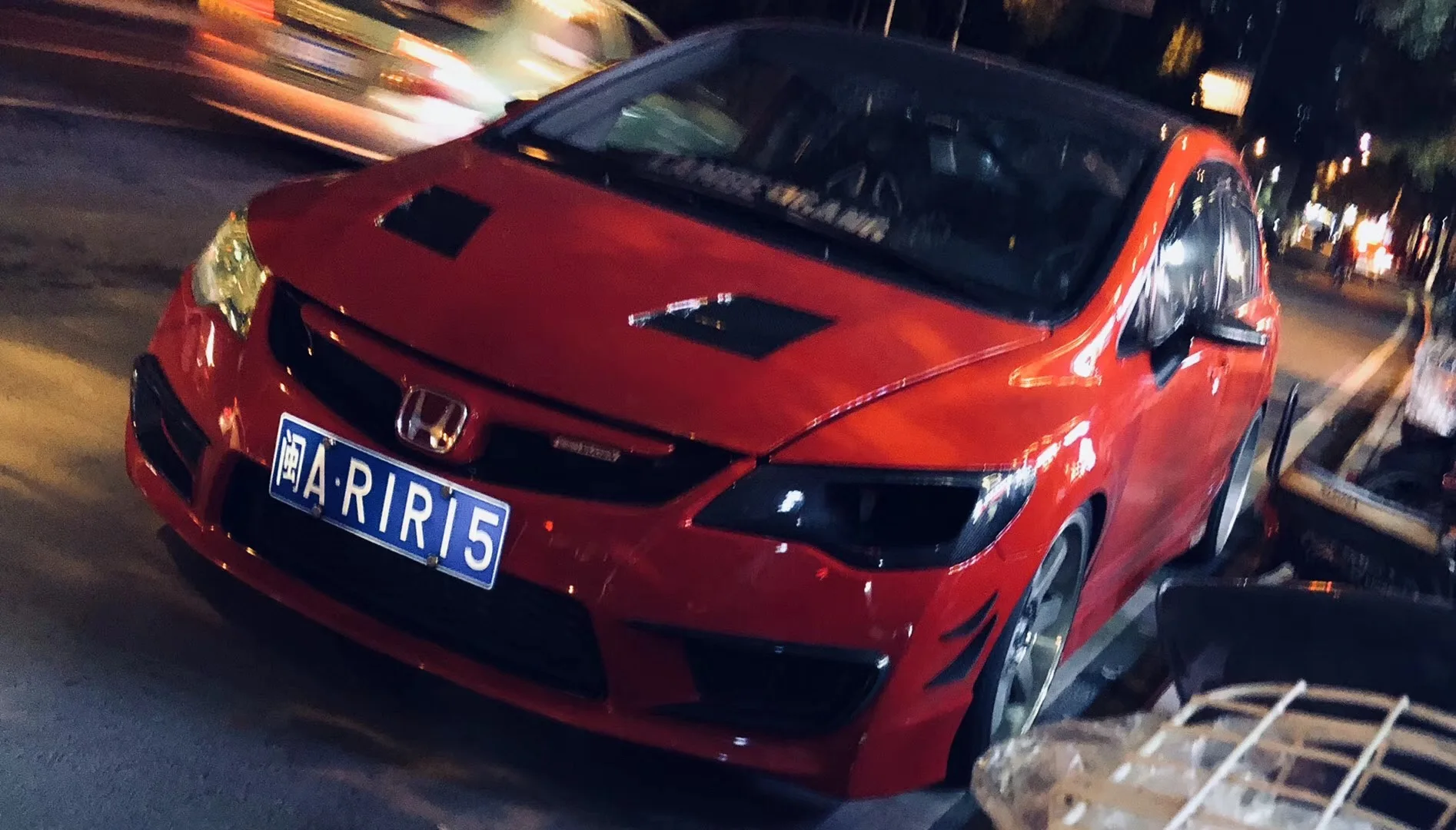 Для Honda Civic FD2 EPA стиль углеродная Глянцевая фара воздухозаборник LHS внешние