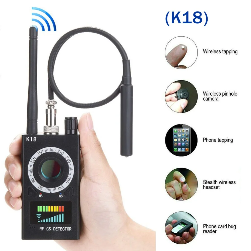 Многофункциональный антидетектор K18 1 МГц-6 5 ГГц камера GSM обнаружитель звуковых