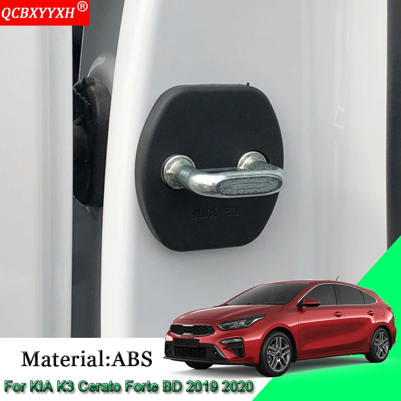 Купи Car Styling ABS Car Door Lock Protective Covers Door Check Arm Protector Auto Accessories For Kia K3 Cerato Forte BD 2019 2020 за 632 рублей в магазине AliExpress