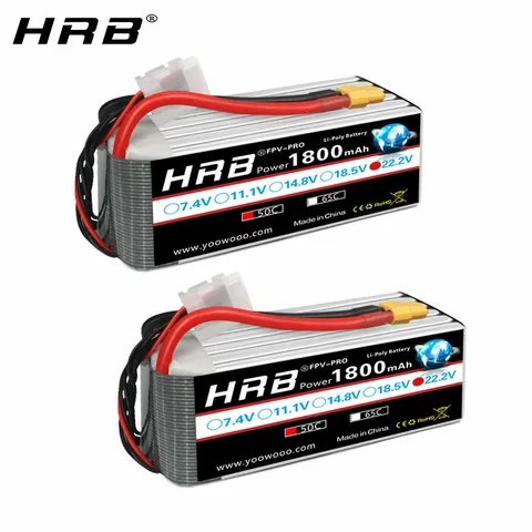 Аккумулятор HRB 6S Lipo 22,2 в 1800 мАч 1300 мАч 2200 мАч 1500 мАч FPV Для дрона с разъемом XT60 EC3 для самолета вертолета